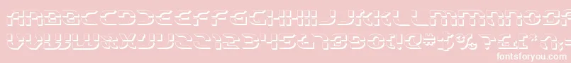 StarfighterBeta3D Font – White Fonts on Pink Background