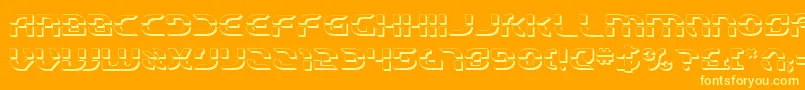 StarfighterBeta3D Font – Yellow Fonts on Orange Background