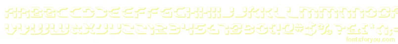 StarfighterBeta3D Font – Yellow Fonts on White Background