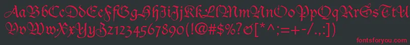 DucDeBerryLt Font – Red Fonts on Black Background