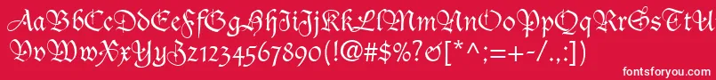 DucDeBerryLt Font – White Fonts on Red Background