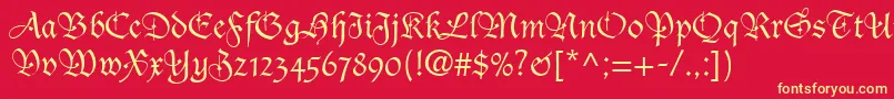 DucDeBerryLt Font – Yellow Fonts on Red Background