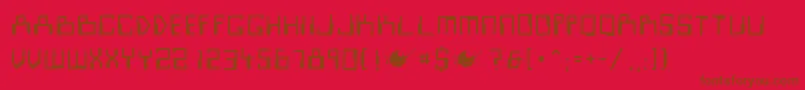 Look Font – Brown Fonts on Red Background