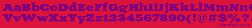 Xne1 Font – Purple Fonts on Red Background