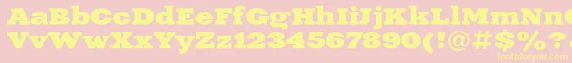 Xne1 Font – Yellow Fonts on Pink Background