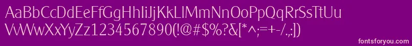 ClearlygothiclightRegular Font – Pink Fonts on Purple Background