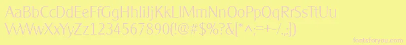 ClearlygothiclightRegular Font – Pink Fonts on Yellow Background