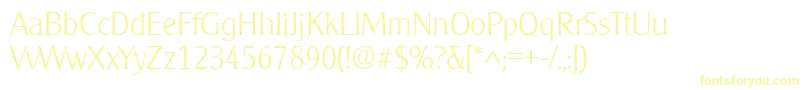 ClearlygothiclightRegular Font – Yellow Fonts on White Background