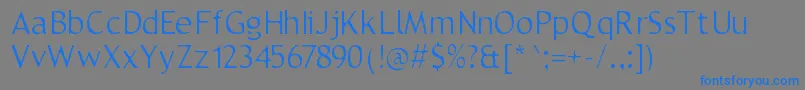Trebble Font – Blue Fonts on Gray Background