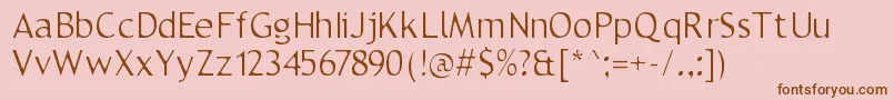 Trebble Font – Brown Fonts on Pink Background