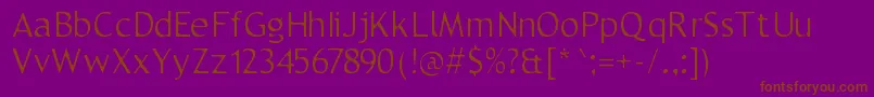 Trebble Font – Brown Fonts on Purple Background