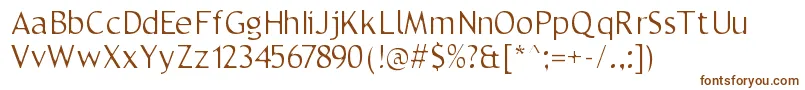 Trebble-fontti – ruskeat fontit valkoisella taustalla