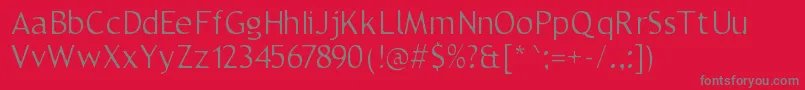 Trebble-Schriftart – Graue Schriften auf rotem Hintergrund