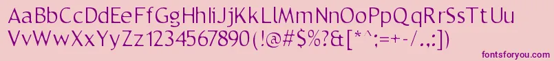 Trebble Font – Purple Fonts on Pink Background