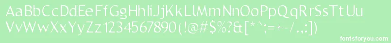 Trebble Font – White Fonts on Green Background