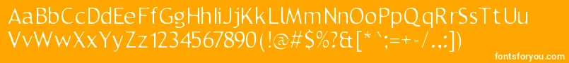 Trebble Font – White Fonts on Orange Background