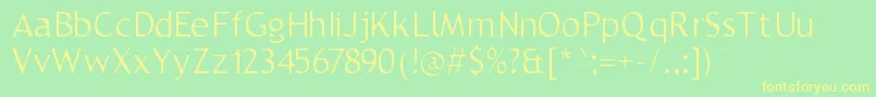 Trebble Font – Yellow Fonts on Green Background