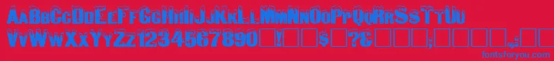 Igloo Font – Blue Fonts on Red Background