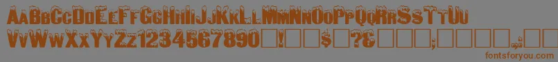 Igloo Font – Brown Fonts on Gray Background