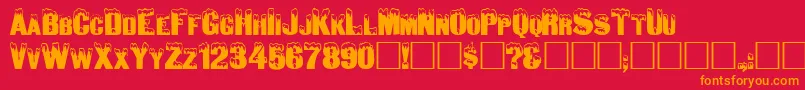 Igloo Font – Orange Fonts on Red Background