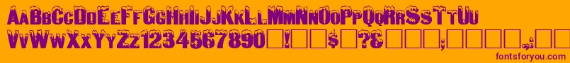 Igloo Font – Purple Fonts on Orange Background