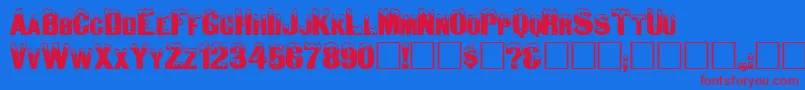 Igloo Font – Red Fonts on Blue Background