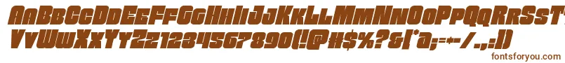 Funkmachineital-fontti – ruskeat fontit valkoisella taustalla