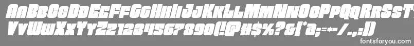 Funkmachineital Font – White Fonts on Gray Background