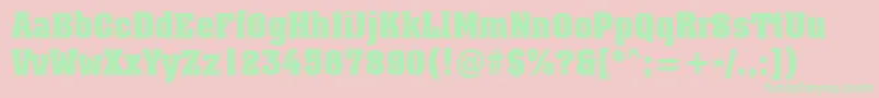 AAssuannrBold Font – Green Fonts on Pink Background