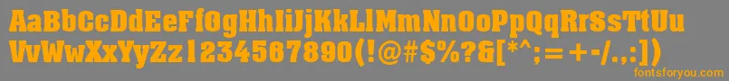 Weitere Informationen zur AAssuannrBold-Schriftart AAssuannrBold-Schriftart – Orangefarbene Schriften auf grauem Hintergrund