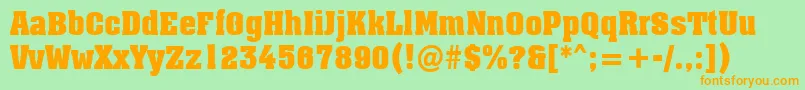 AAssuannrBold Font – Orange Fonts on Green Background