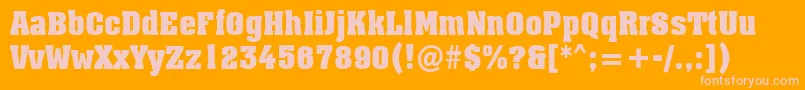 AAssuannrBold Font – Pink Fonts on Orange Background