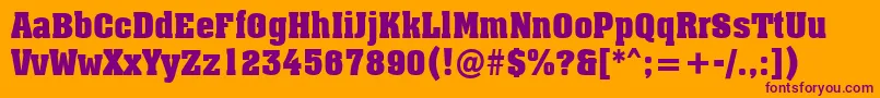 AAssuannrBold Font – Purple Fonts on Orange Background