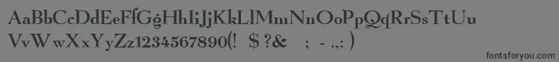GraphicRegular Font – Black Fonts on Gray Background