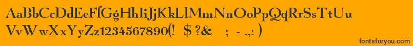 GraphicRegular Font – Black Fonts on Orange Background