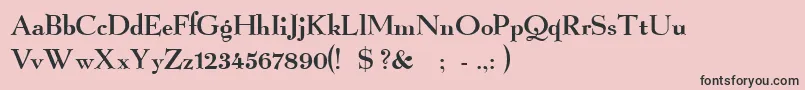 GraphicRegular Font – Black Fonts on Pink Background