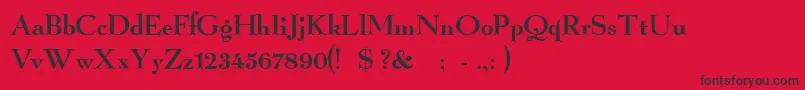 GraphicRegular Font – Black Fonts on Red Background