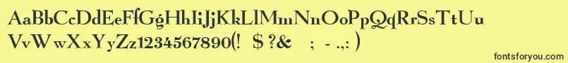 GraphicRegular Font – Black Fonts on Yellow Background