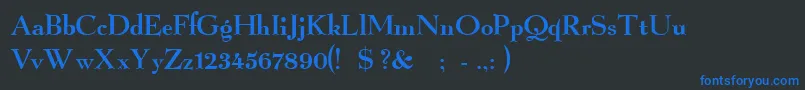 GraphicRegular Font – Blue Fonts on Black Background