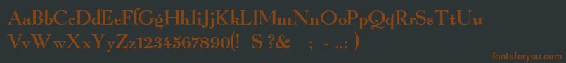 GraphicRegular Font – Brown Fonts on Black Background