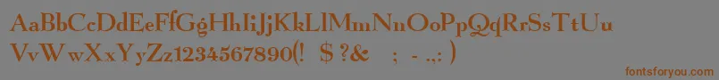 GraphicRegular Font – Brown Fonts on Gray Background