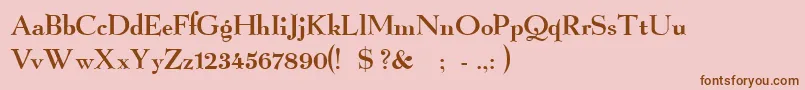 GraphicRegular Font – Brown Fonts on Pink Background