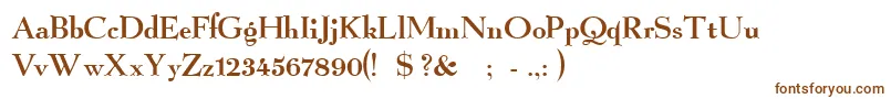 GraphicRegular Font – Brown Fonts on White Background