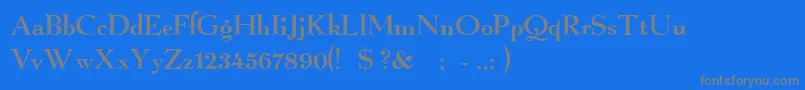 GraphicRegular Font – Gray Fonts on Blue Background