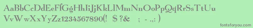 GraphicRegular Font – Gray Fonts on Green Background