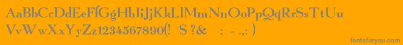 GraphicRegular Font – Gray Fonts on Orange Background