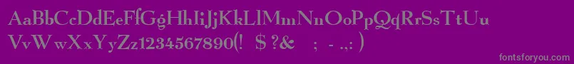 GraphicRegular-Schriftart – Graue Schriften auf violettem Hintergrund