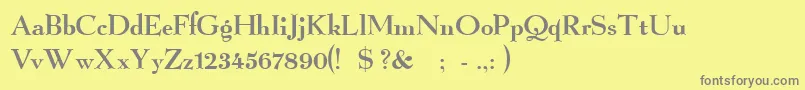 GraphicRegular Font – Gray Fonts on Yellow Background