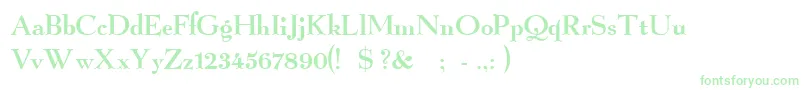 GraphicRegular Font – Green Fonts on White Background