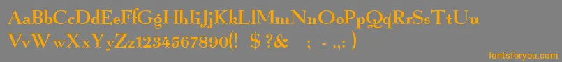 GraphicRegular Font – Orange Fonts on Gray Background